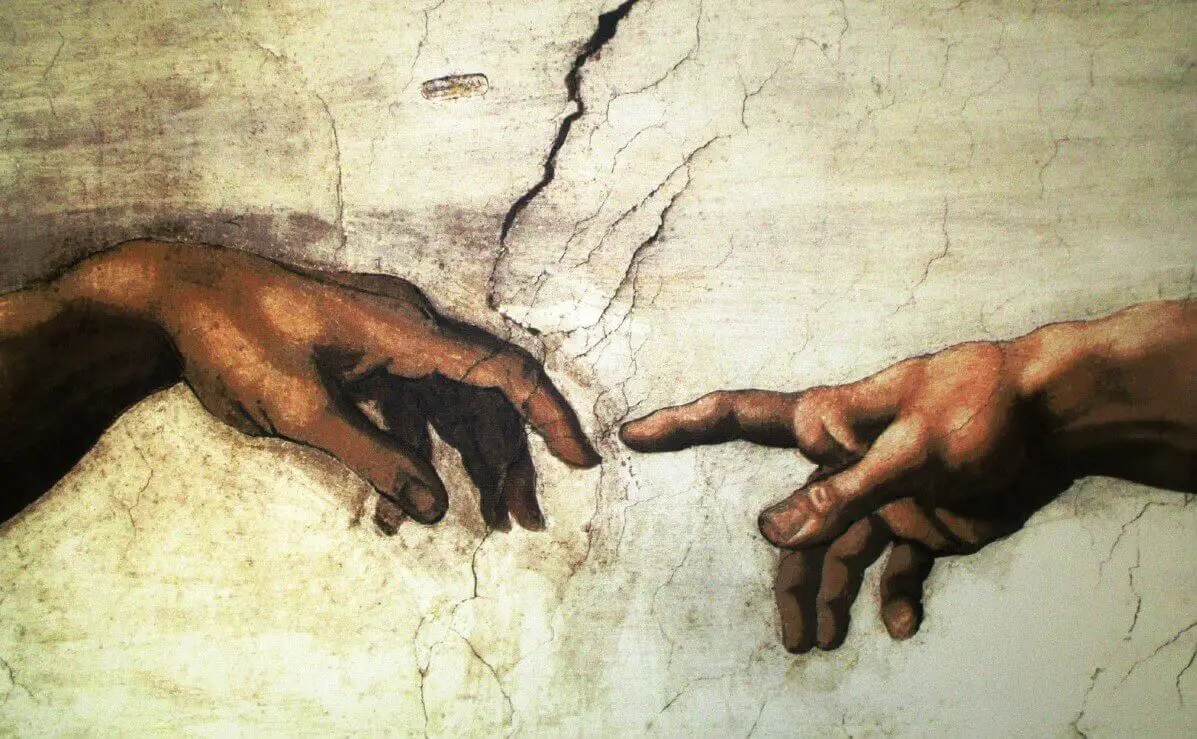 Famous Hands Touching Painting: A Timeless Exploration of Human Connection.