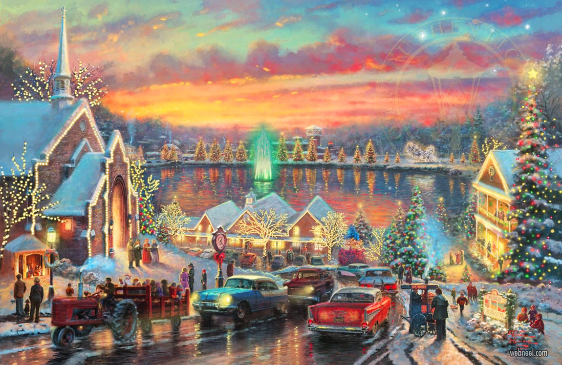 Pretty Christmas Paintings: Capturing the Magic of the Season.